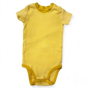 Just One You Made by Carter’s Yellow Striped Baby Bodysuit - Size 9M Onesie